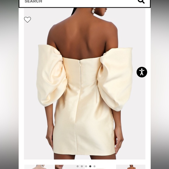 Solace London Elina Off-The-Shoulder Duchesse Satin Mini Dress - Picture 2 of 15